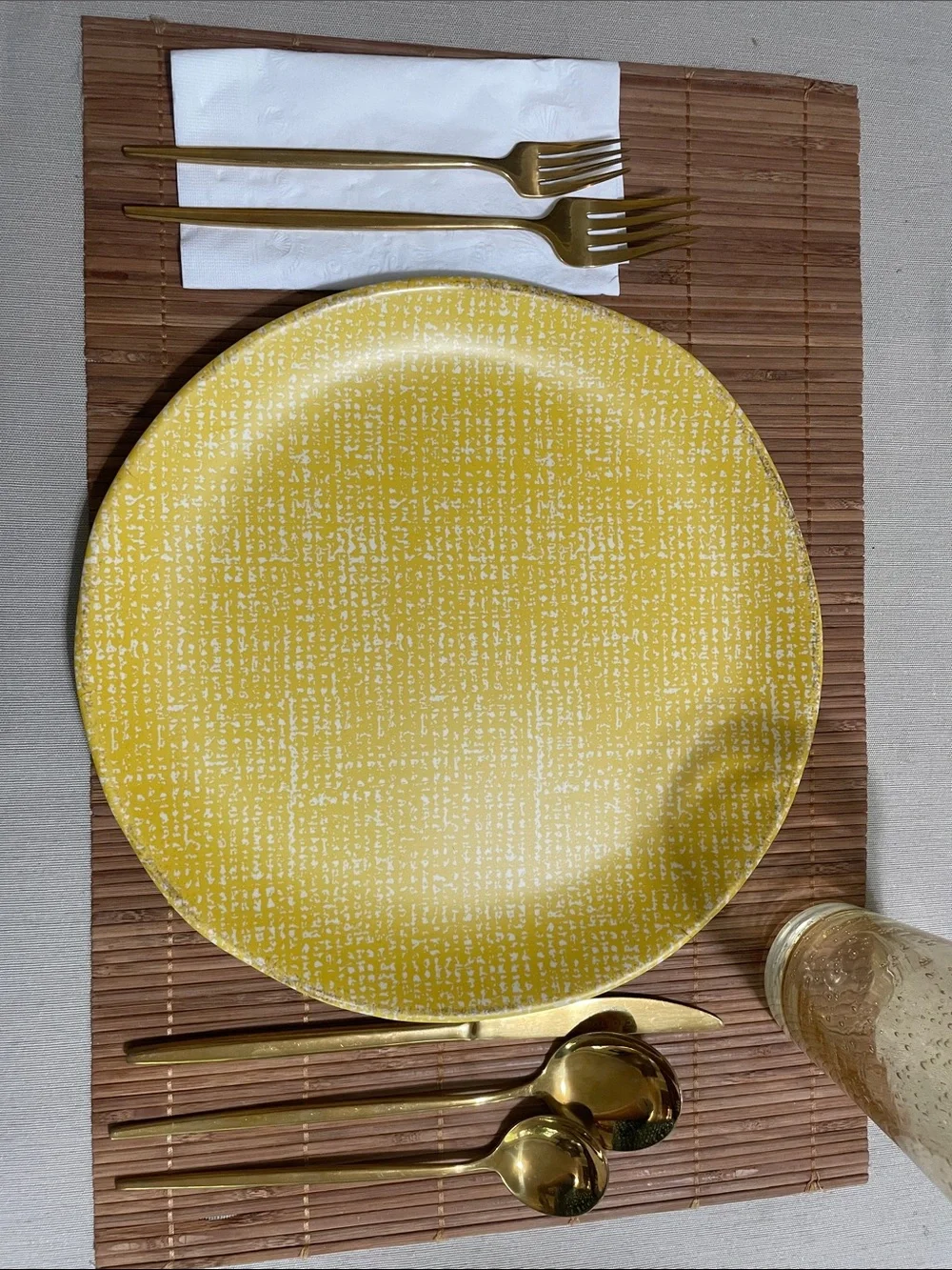Threshold Yellow Speckledi Melamine Dinner plates - 6